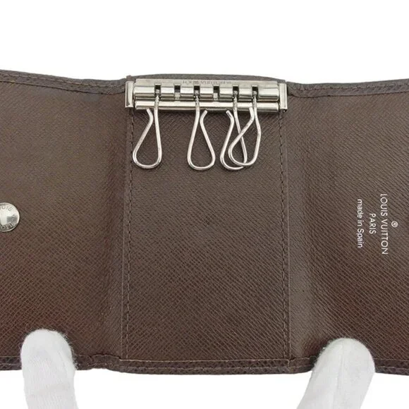 LOUIS VUITTON Key holder Brown silver Women M30538 Authentic secondhand